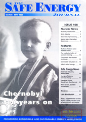 Nr. 108, March-May 1996: selling teh nuclear industry, US vetoes Dounreay reprocessing, uranium mining, Wylfa safety review, Chernobyl- the disaster continues ten years on