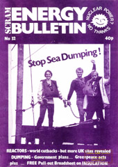 Nr 32, Oct/Nov. 1982; sea dumping, government waste paper. Nuclear-Free Scotland, Torness, Sizewell