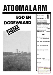apr 1981: Te krap opslagbassin en contract BNFL; Thema: EGD en Dodewaard; Vooravond BMD; Lingen; Boeren tegen; Nederland als stortbelt II