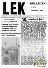 dec 1980: Atoomlobby; Giroblauw aktie bloeit op; Opwerkingskontrakten; Dodewaard: onzin over sluiting; Gemeenten tegen kernenergie; Kolen, het alternatief