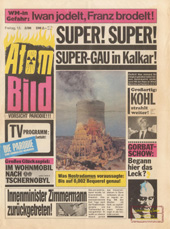 1986, spoof-edition of the German yellow-press Bild daily. Published after Chernobyl