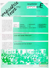 nr 12, febr/maart 1985: BONK vuist tegen oorlogsvoorbereidinggeenrakettengordel rond Rotterdam; Woesndrercht; Bhopal