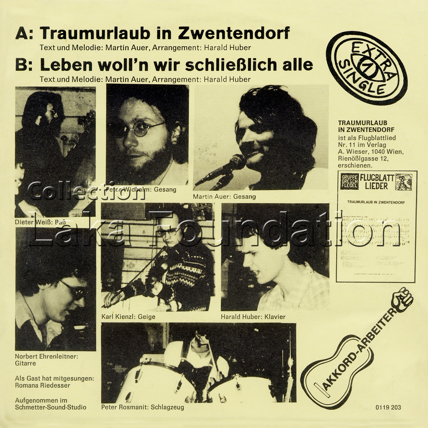 Traumurlaub in Zwentendorf, Akkord-Arbeiter, backcover