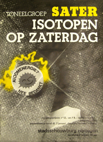 Poster optreden Nijmegen 'Isotopen op zaterdag
