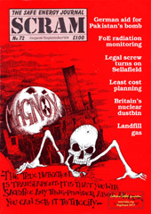 Nr 72, Aug/September 1989; independent radiation monitoring, britains nuclear dustbin, Windscale fallout, FRG aid for Pakistans bomb