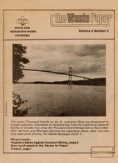 Vol.4, Nr.4- Fall 1982: Chalk River shipmenst; Reprocessing at Barnwell; Uranium mining ban Virginia?; Citizen's Hearing
