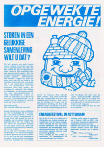 mei 1981, Opgewekte energie! Ver. Milieudefensie Rotterdam, Rijnmonds Energie Komitee