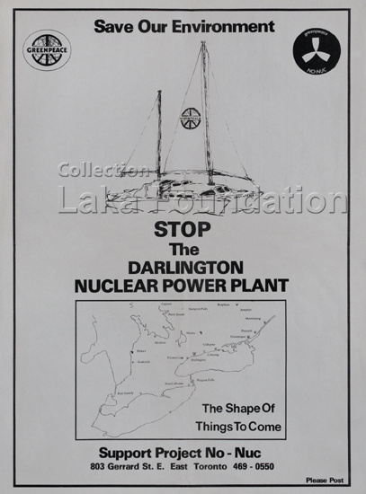 Stop the Darlington nuclear power plant; 1977; 43x58cm; Greenpeace Canada