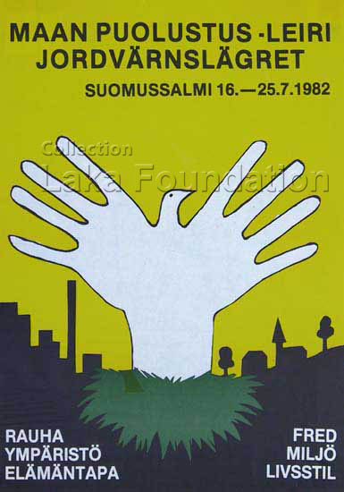 Maan puoloustus-Leiri; 1982; 30x42cm; Fred Miljö Livsstil