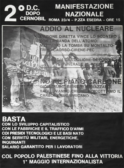 National demonstration Rome 2.ac. after Chernobyl; 1988